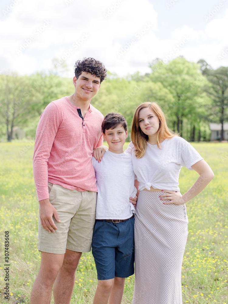 Portrait of three siblings Portrait of three siblings