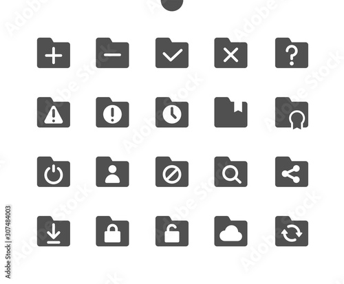 Folders v2 UI Pixel Perfect Well-crafted Vector Solid Icons 48x48 Ready for 24x24 Grid for Web Graphics and Apps. Simple Minimal Pictogram