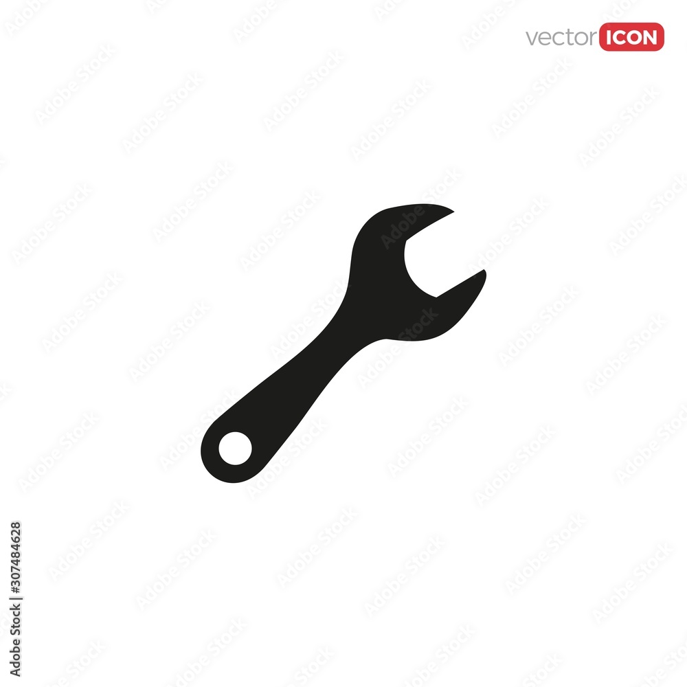 Glyph wrench icon/symbol/Logo Design. Vector Template Illustration. Glyph wrench icon/symbol/Logo Design. Vector Template Illustration.