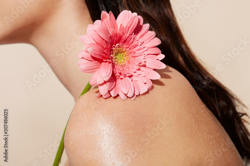 Skin and flower detail