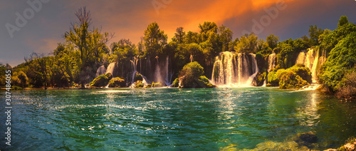 Kravice waterfall on the Trebizat River in Bosnia and Herzegovina photo