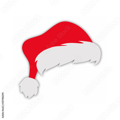 Santa Claus hat isolated on a white background