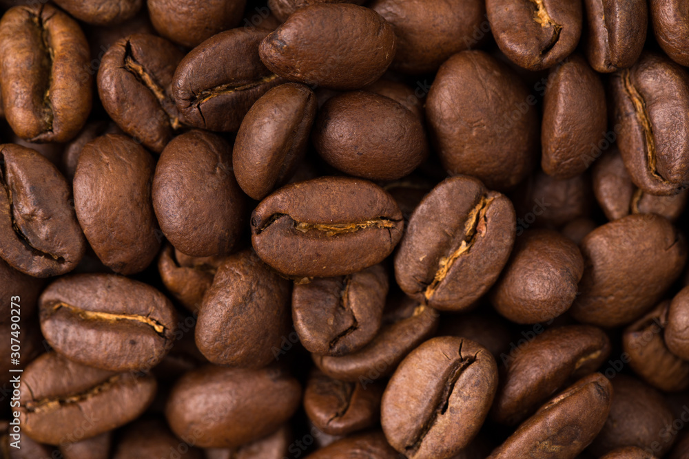 roasted coffee beans, can be used as background roasted coffee beans, can be used as background
