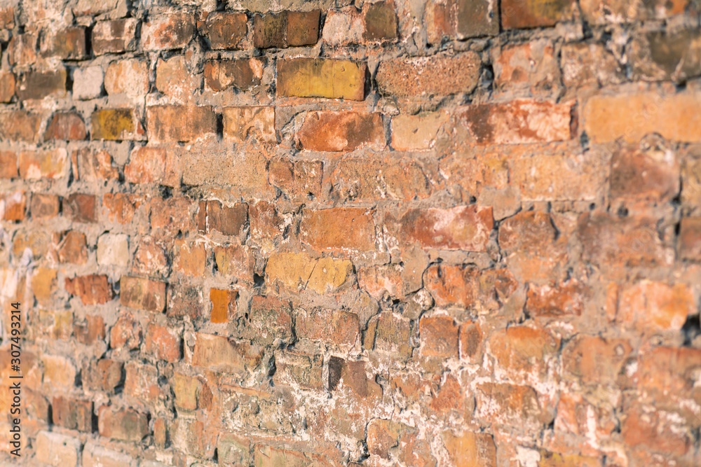 old red brick falling apart wall texture background old red brick falling apart wall texture background