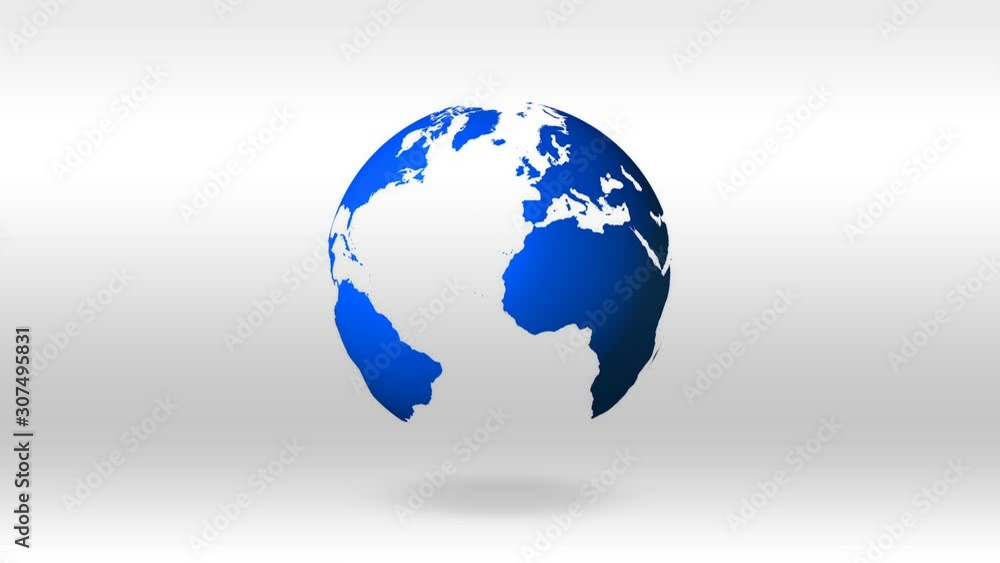 Rotating Earth Planet, Moving World 3D Loop Animation. Rotating Earth Planet, Moving World 3D Loop Animation.