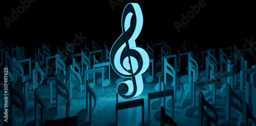 Fondo musical.Concepto de canci  n y melod  a.Notas musicales y pentagrama.