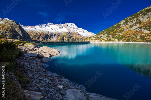 Gelmer Lake near by the Grimselpass in Swiss Alps, Gelmersee, Switzerland, Bernese Oberland, Switzerland. © Eva Bocek