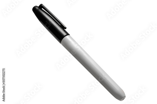 Black Permanent Marker - White Background