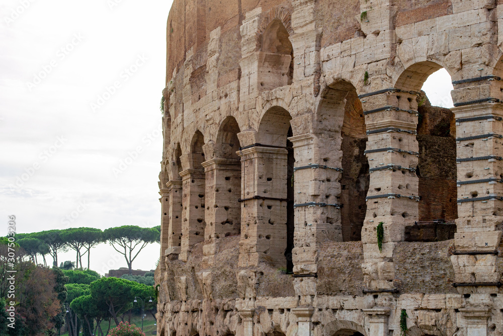 View of Coliseum in Rome, Italy