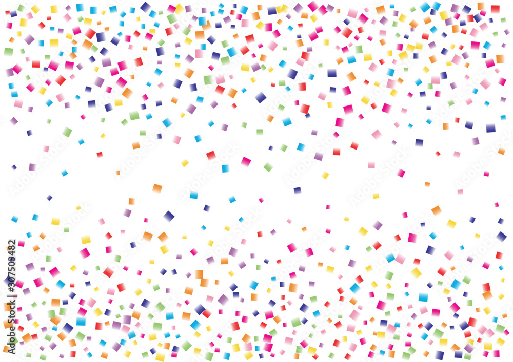 Festive color square confetti background. Abstract frame confetti texture for holiday, postcard, poster, website, carnival, birthday, children's parties. Cover confetti mock-up. Wedding card layout Festive color square confetti background. Abstract frame confetti texture for holiday, postcard, poster, website, carnival, birthday, children's parties. Cover confetti mock-up. Wedding card layout