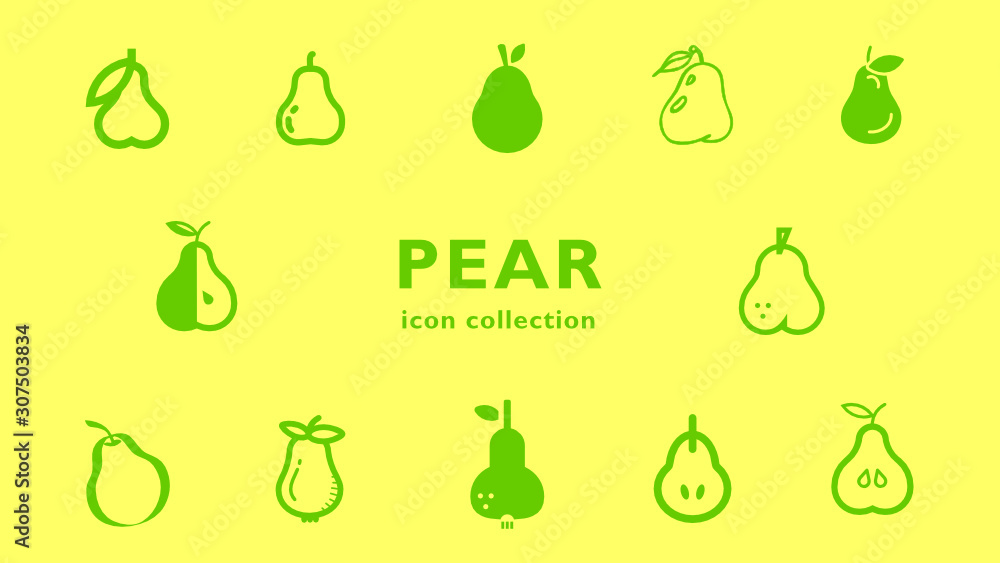 pear icon collection (vector fruits) pear icon collection (vector fruits)