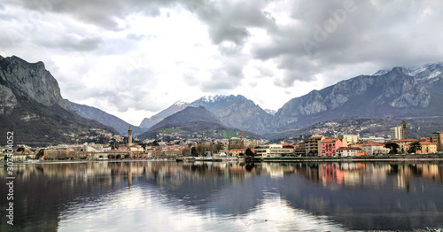 Italian lake in mountains