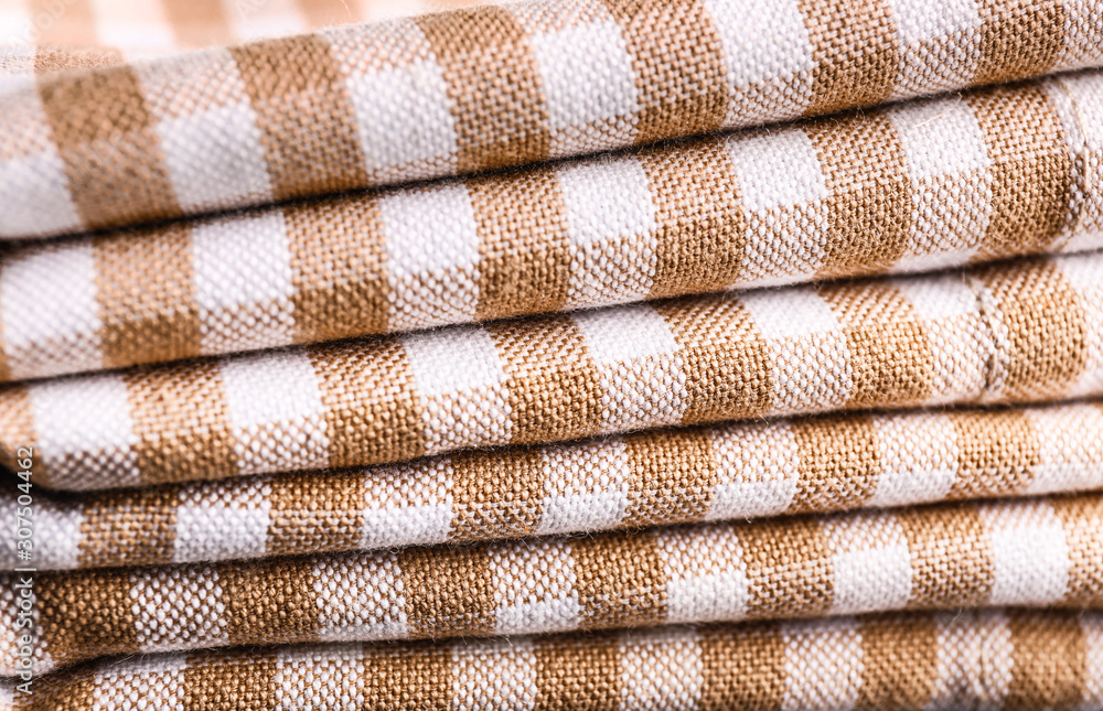 Stack of clean fabric, closeup Stack of clean fabric, closeup