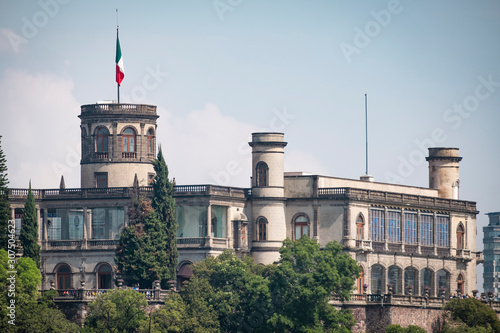 View of Chapultepec Castle against sky in Mexico city during sunny day, Mexico photo