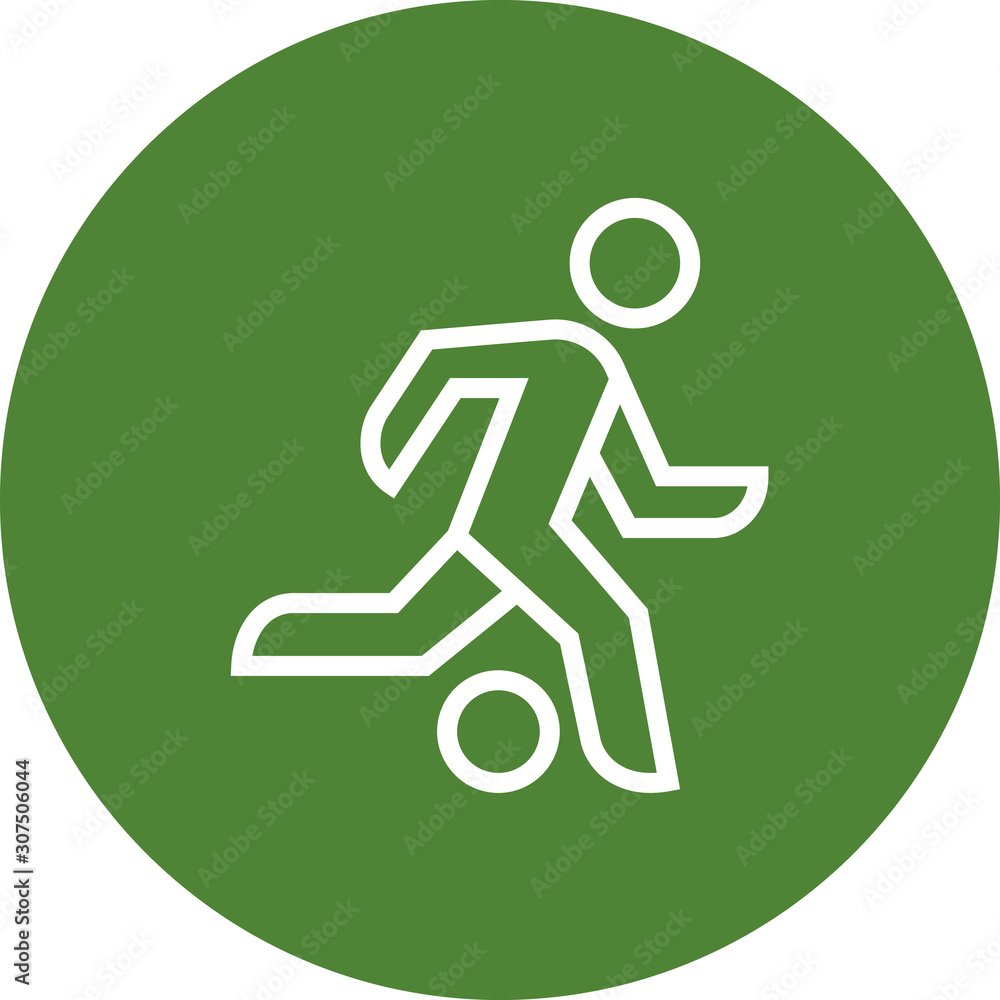 Soccer Player Striker Attack Outline Icon Soccer Player Striker Attack Outline Icon