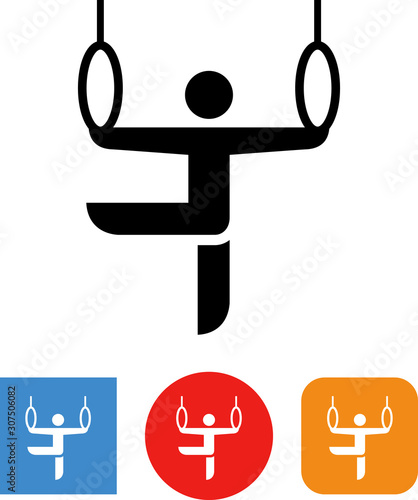 Still Rings Gymnastics Vector Icon