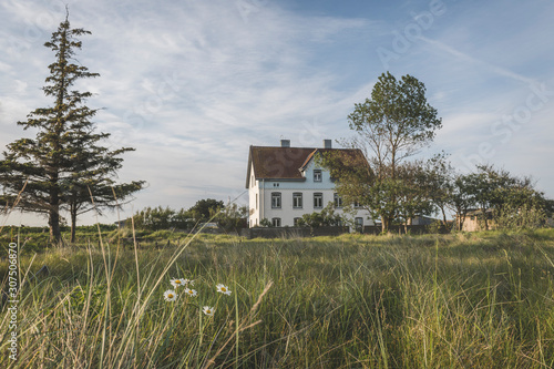 Germany, Schleswig-Holstein, Schleimunde, Former pilotage house seen on peaceful day