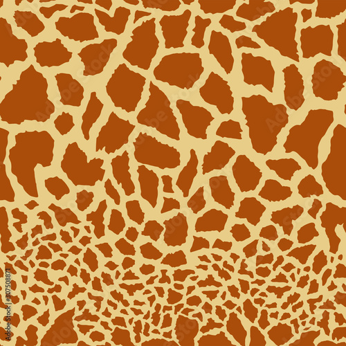 Seamless giraffe skin pattern. Vector illustration