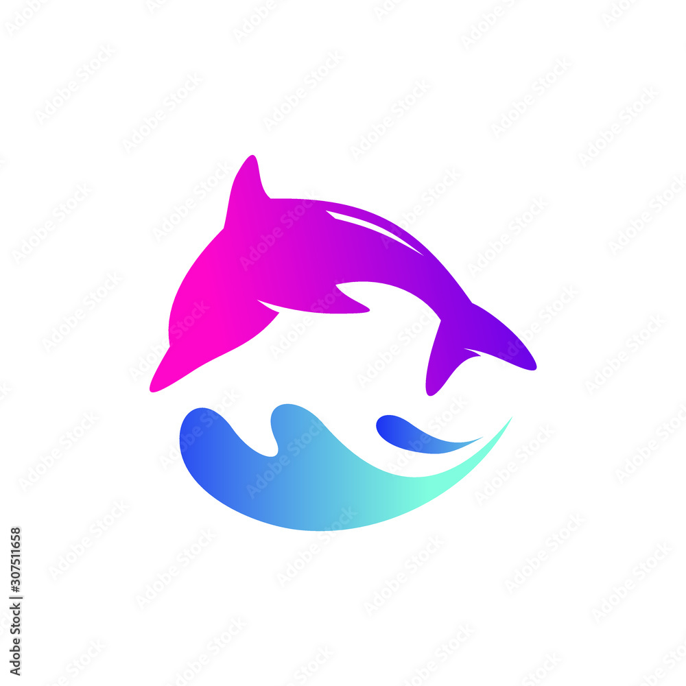 Dolphin Jump Logo Design Vector Dolphin Jump Logo Design Vector