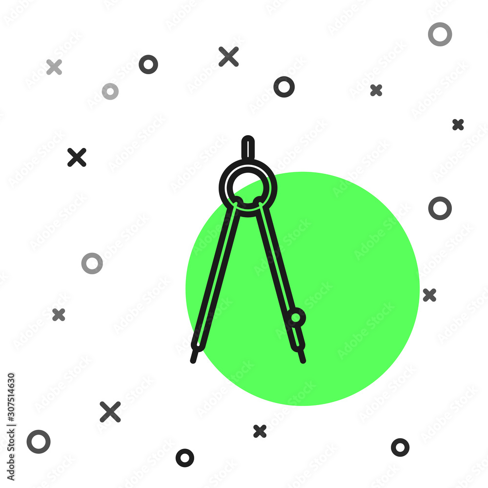 Compass Drawing Tool Over White Background Vector Illustration