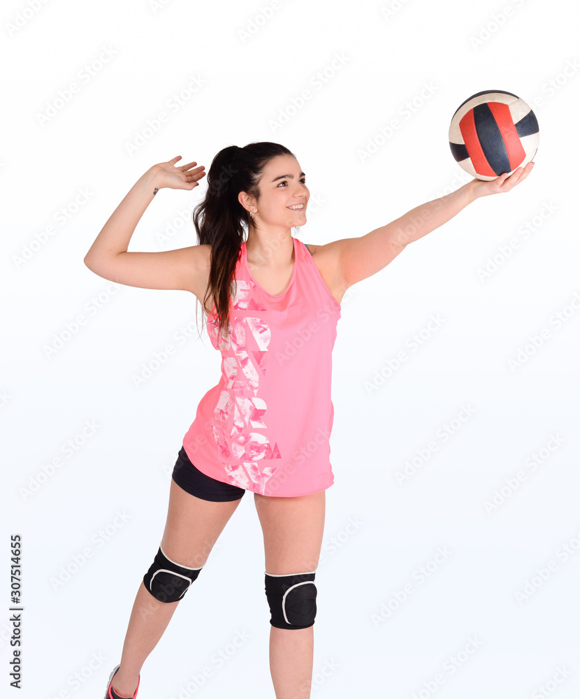 Portrait of volleyball woman.