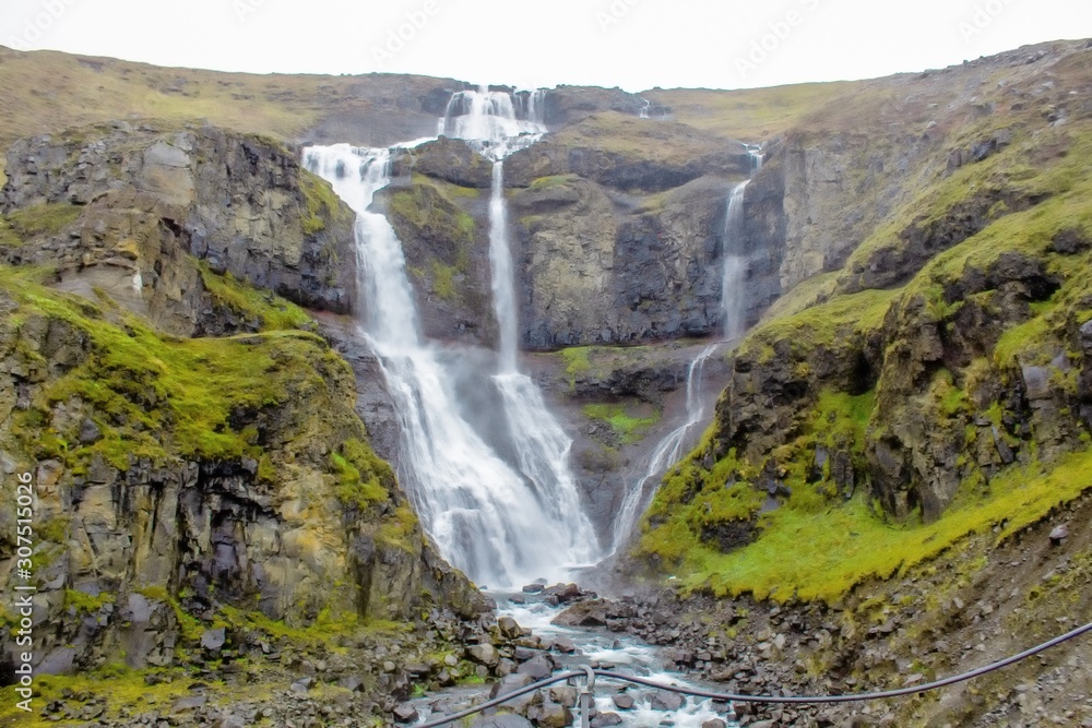 a Waterfall in Eastern Iceland - rjukandafoss a Waterfall in Eastern Iceland - rjukandafoss