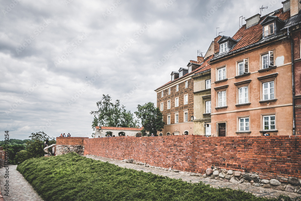 Panoramic view of the city Warsaw in Poland