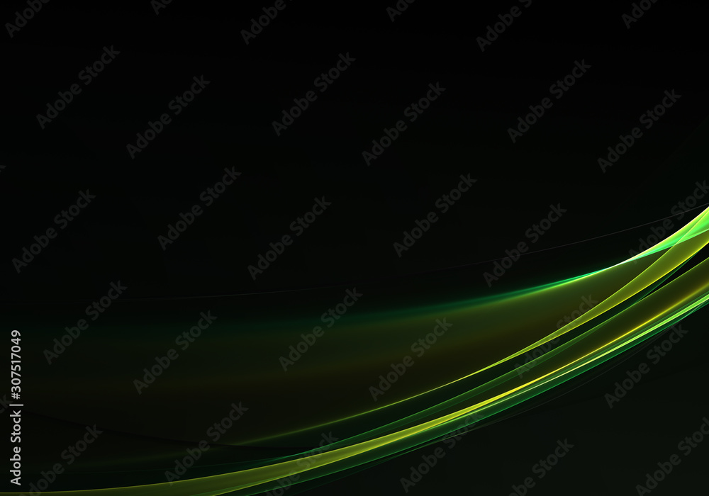 Naklejka premium Fale streszczenie tło. Czarno-zielone tło dla wizytówki lub tapety