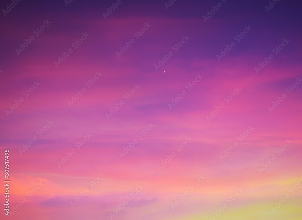 Twilight sky background with Colorful sky in twilight background