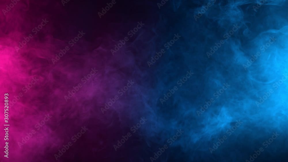 Slow Motion Shot of Modern Neon Smoke Abstract Background