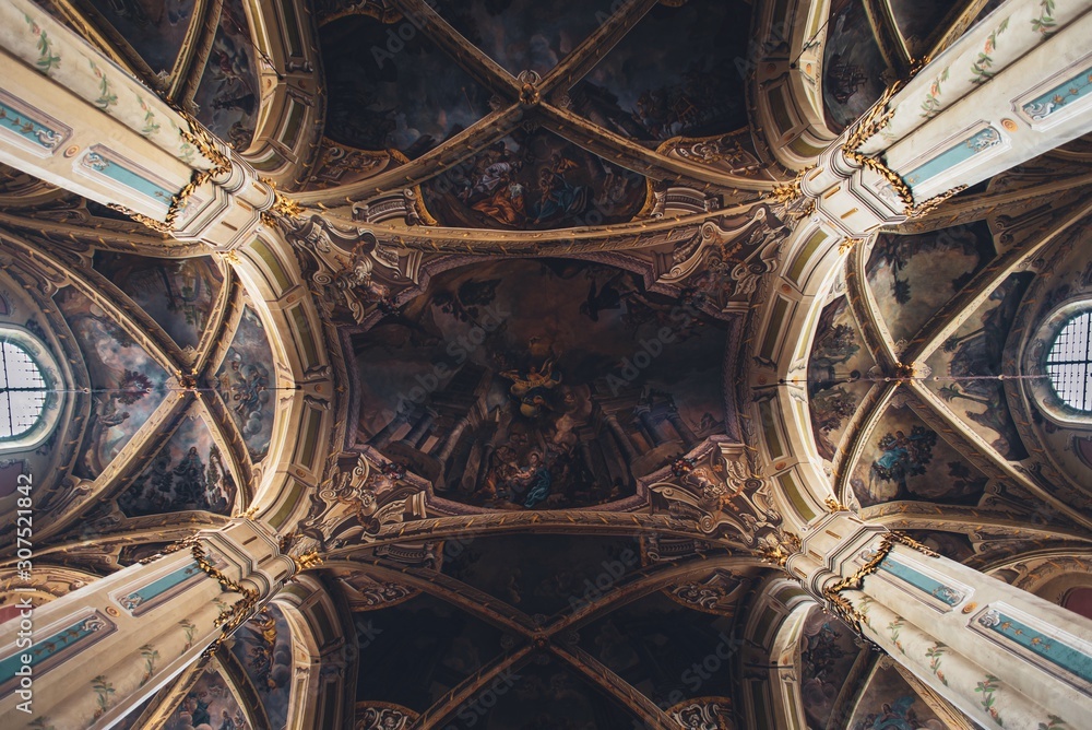 Latin cathedral of Lviv, Ukraine. Interior.