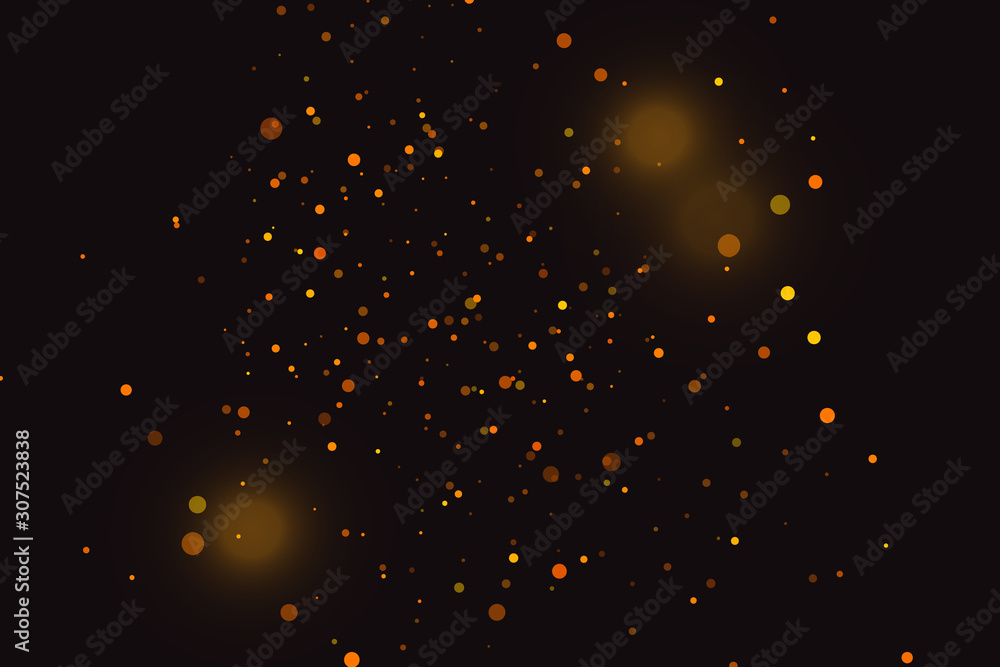 Gold sparks, stars 