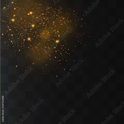 Gold sparks, stars 
