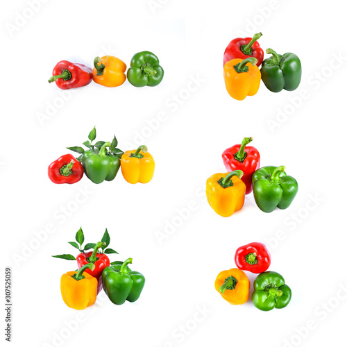  pepper isolated on white background