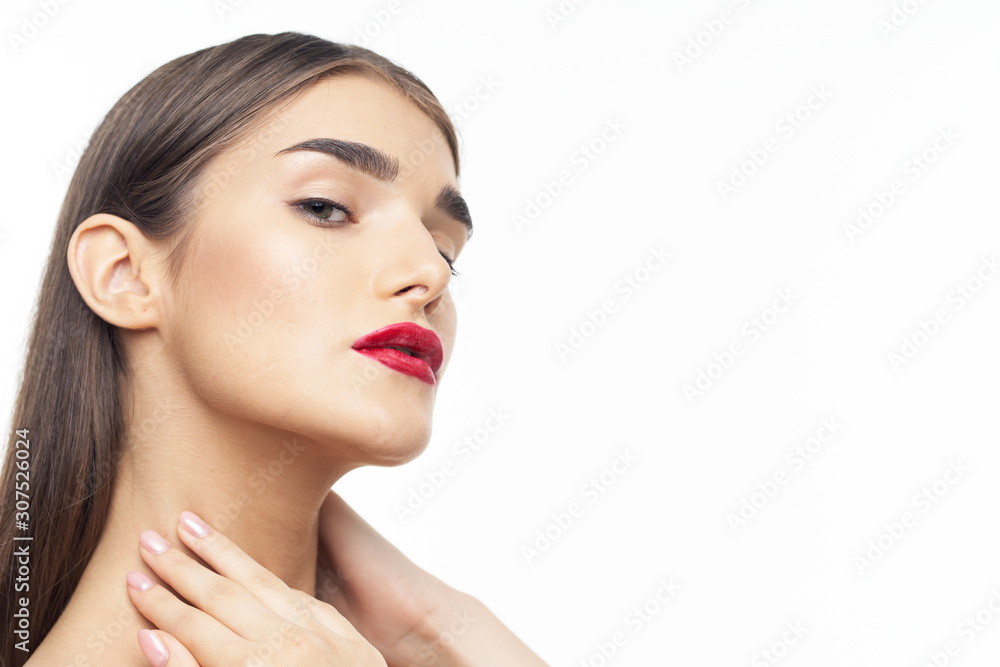 beautiful woman bare shoulders clean skin beautiful woman bare shoulders clean skin