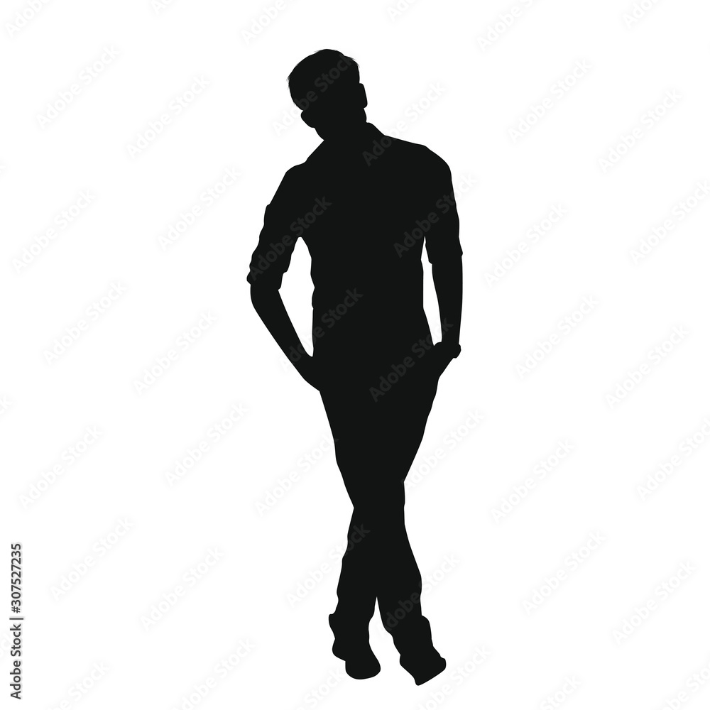 Man Posing Silhouette Man Posing Silhouette