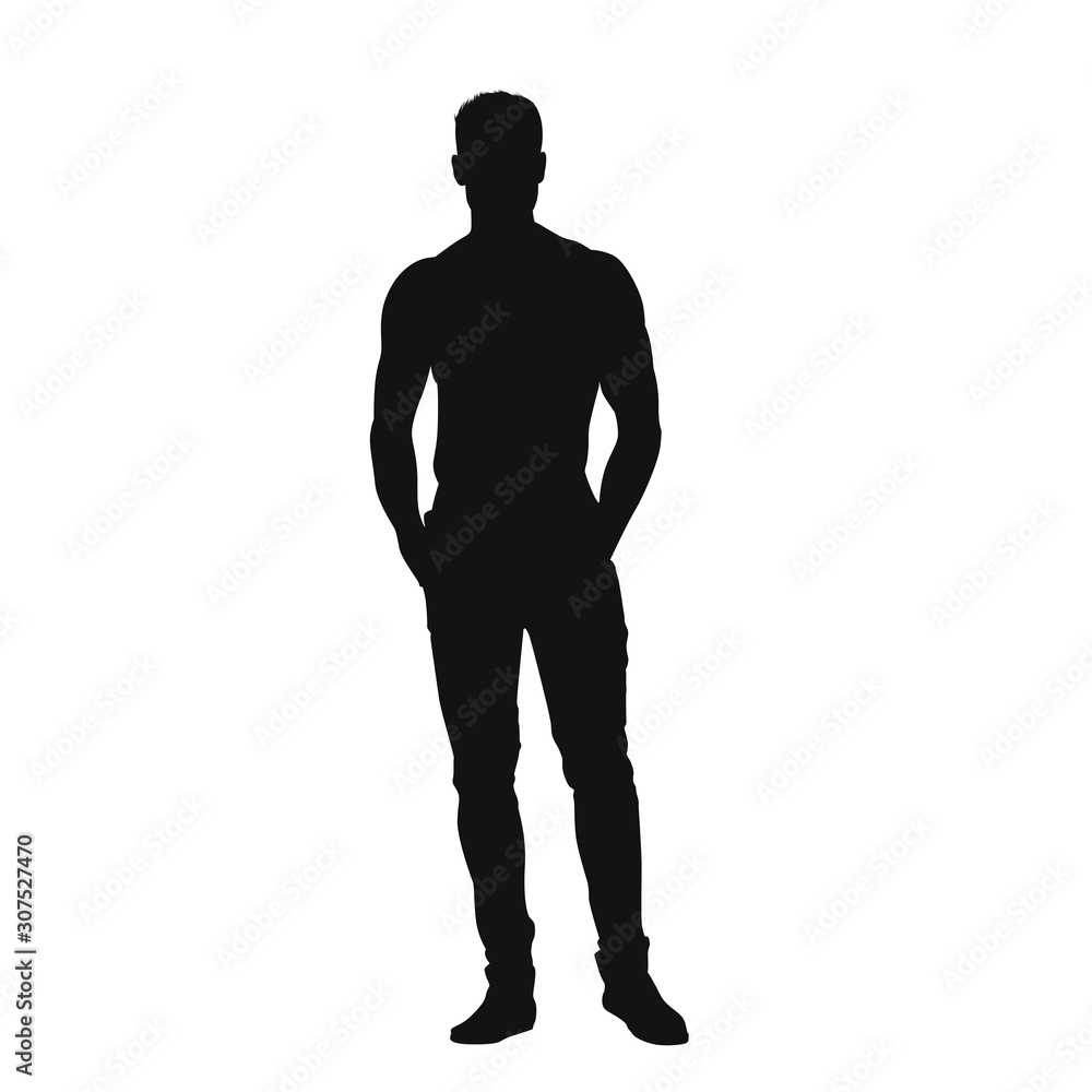 Man Posing Silhouette Man Posing Silhouette
