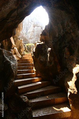 cave with stairs