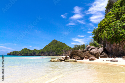 Beach beautiful with blue sky at Tungsang bay