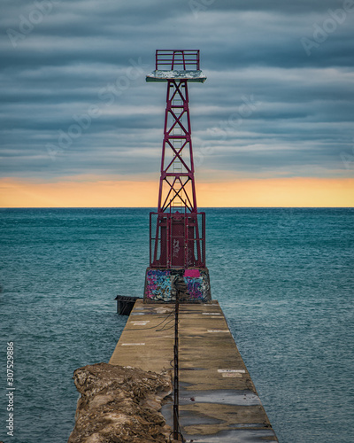 Obraz na płótnie Lake Michigan Lighthouse w salonie