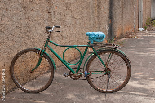 vintage green bicycle