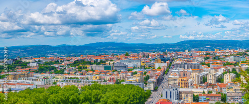 Vászonkép Aerial view of Braga from Monte Picoto, Portugal