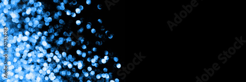 Banner defocused abstract background Color of the year 2020 Classic Blue.