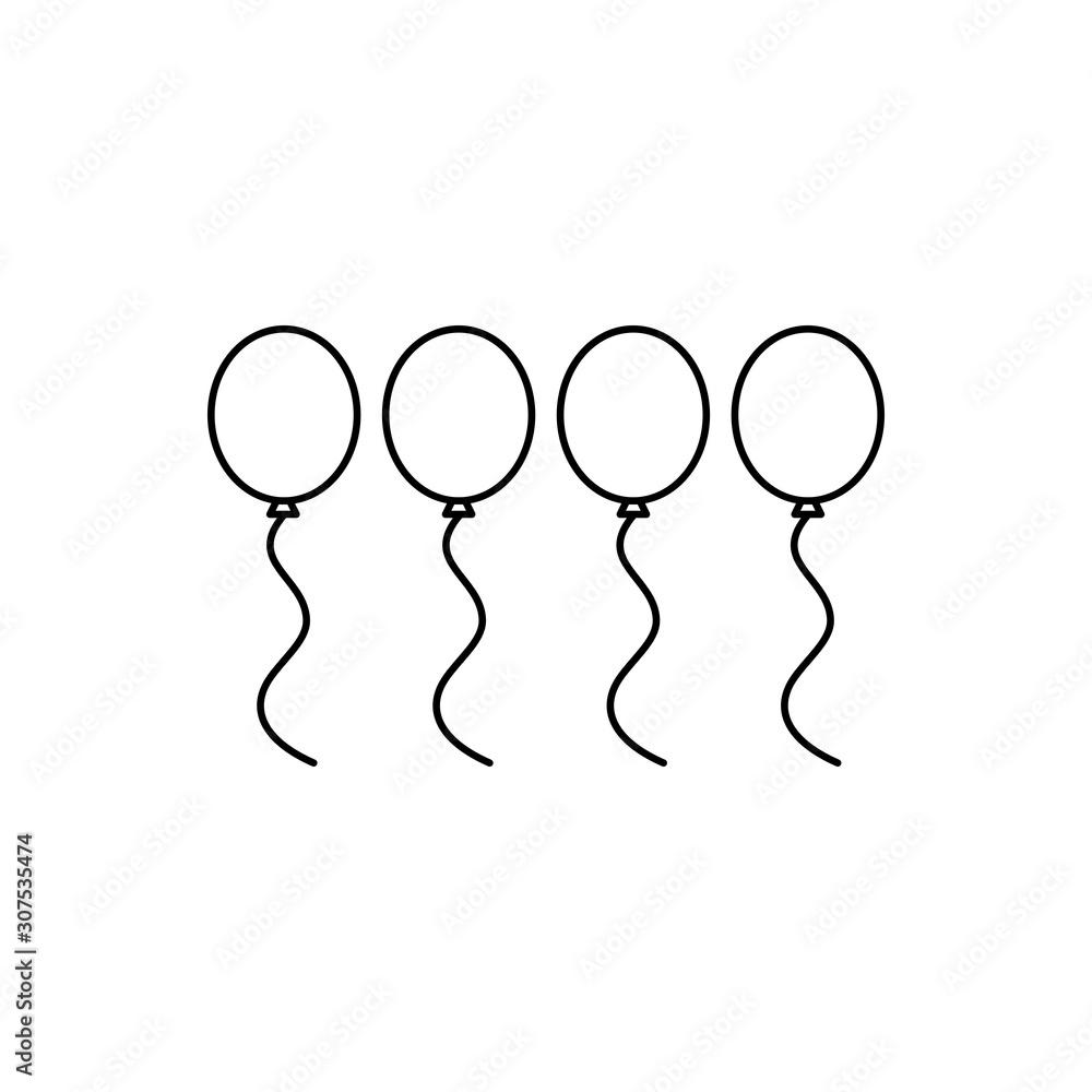 Balloon vector icon isolated on white background. Modern simple flat birthday balloon sign. Celebration, internet concept. Trendy vector helium ballon symbol for website, web button, mobile app. logo Balloon vector icon isolated on white background. Modern simple flat birthday balloon sign. Celebration, internet concept. Trendy vector helium ballon symbol for website, web button, mobile app. logo