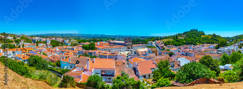 Aerial view of Alcobaca monastery in Portugal