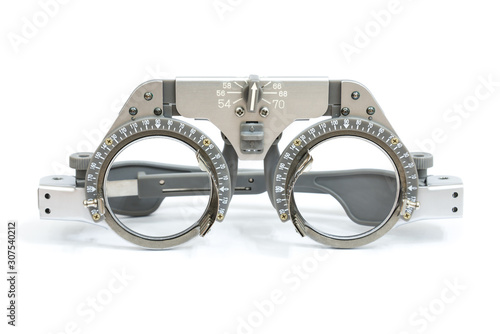 фотографія trial frame for eye testing