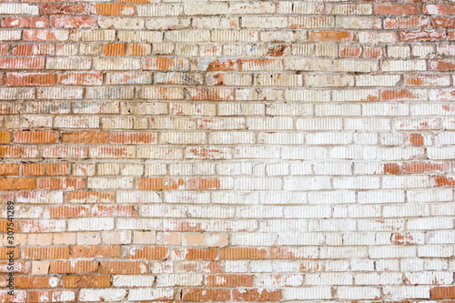 Horizontal background with old brick wall