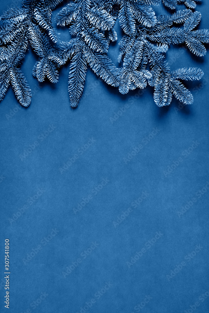 Christmas card in blue color. Christmas card in blue color.