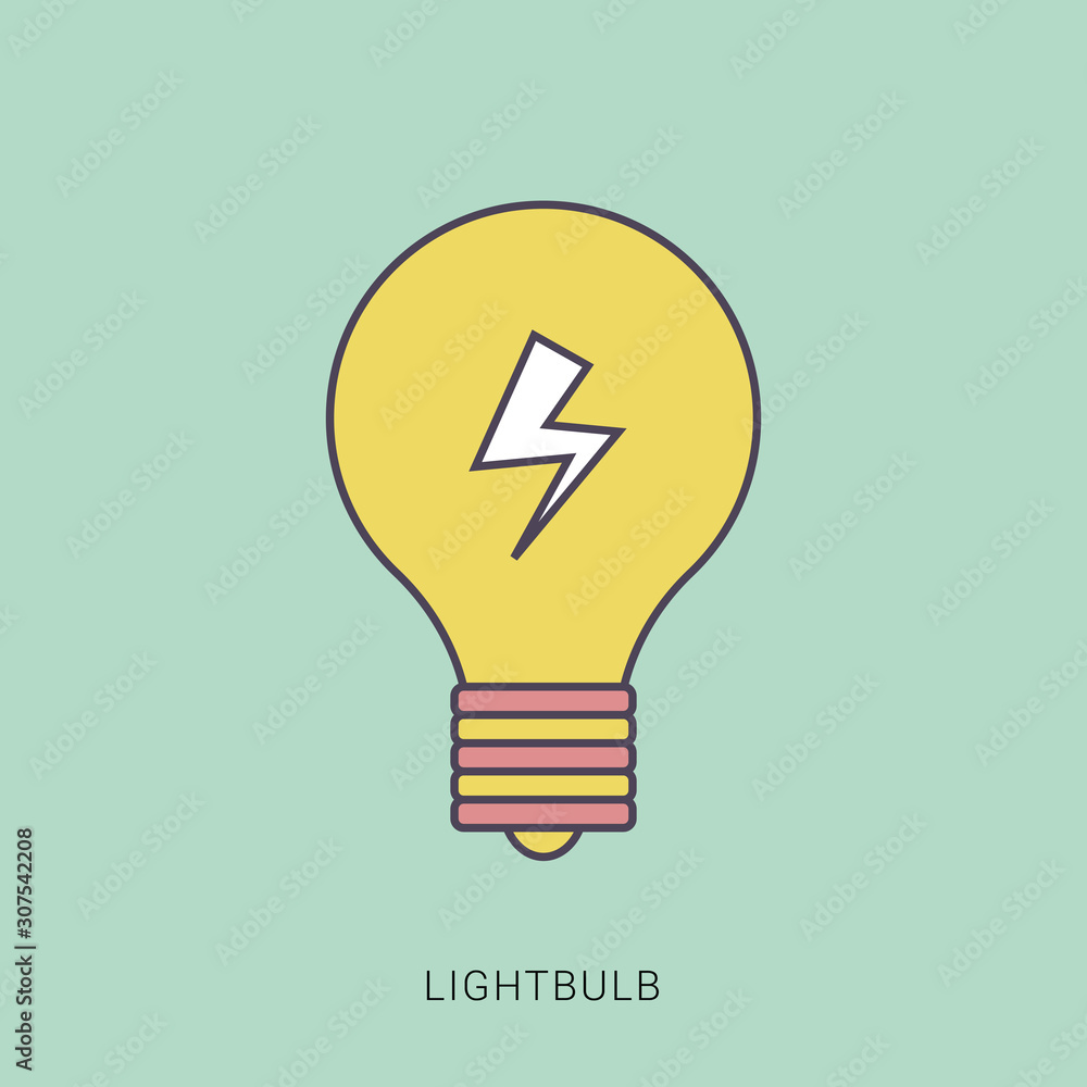 Light bulb, creative idea and innovation,vector illustration in flat style. Red and green color with outline concept. Light bulb, creative idea and innovation,vector illustration in flat style. Red and green color with outline concept.