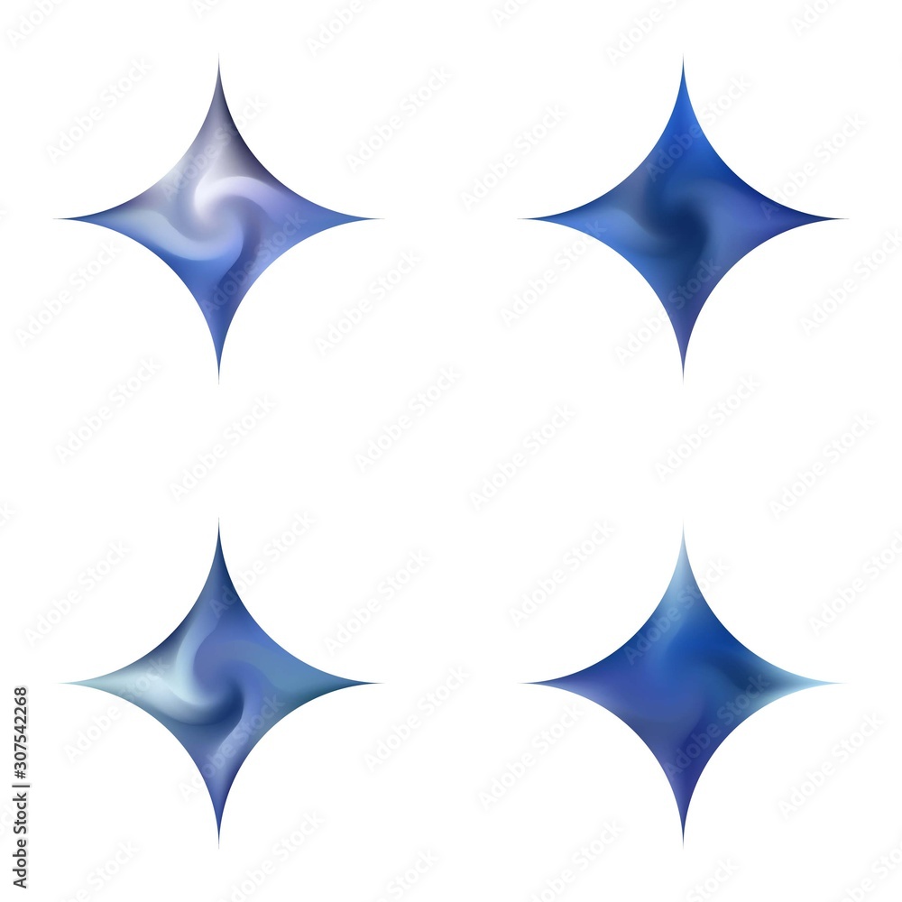 Obraz premium Kit of diamond-shaped blurred backgrounds.
